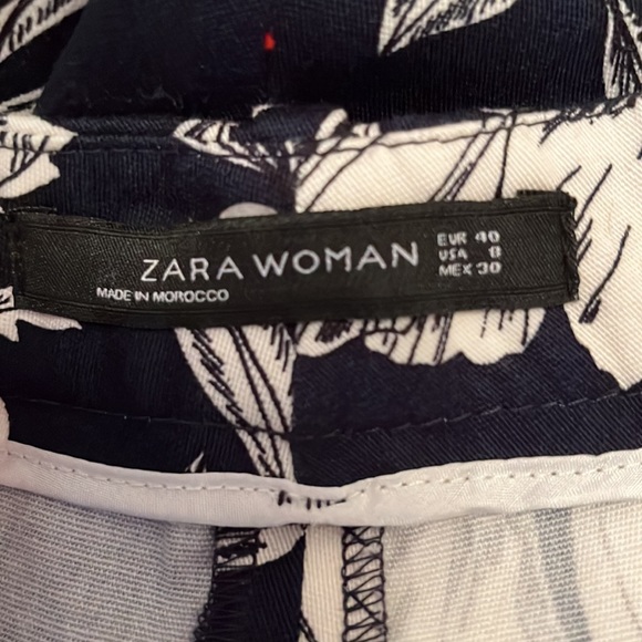 NWT Zara Tropical Chino Fit Ankle Pants - Picture 5 of 10